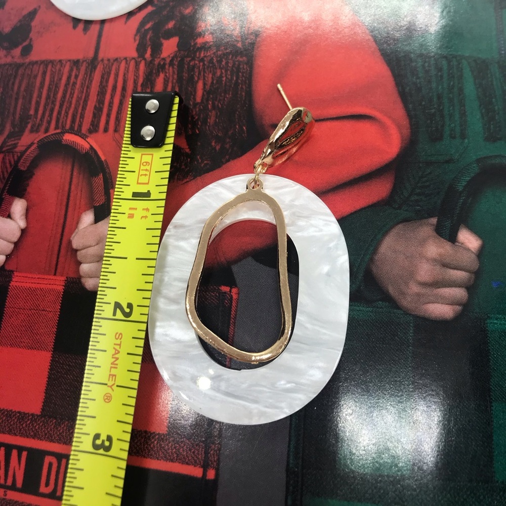 Big Acrylic Earrings - Picture 5 of 5